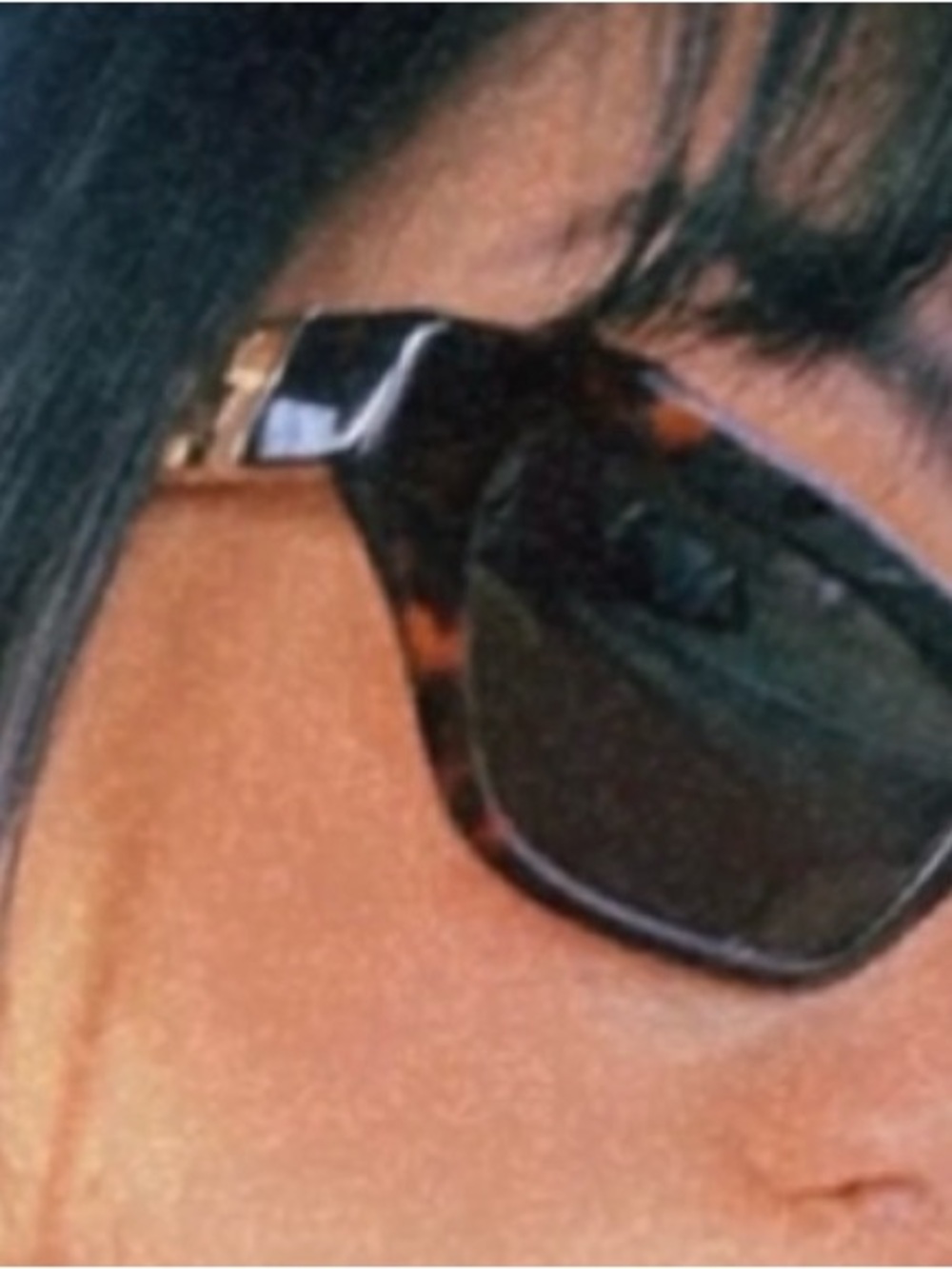 Versace- Tortoiseshell Sunglasses with Gold Accent - Women Accessories - Picture 4 of 9